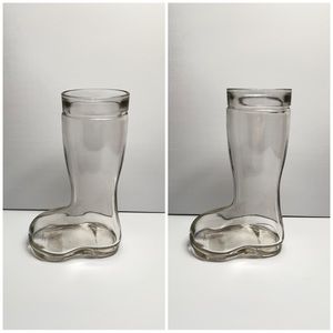 Target & Bullseyes Playground. Large Novelty Glass “Boot” Figurines set. BNWT